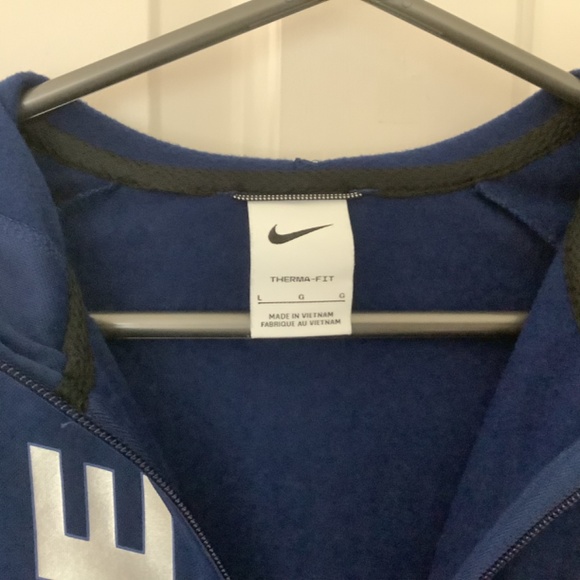 EUC- Nike Boys/Kids Blue Therma Fit Zip Hoodie Size L - Picture 4 of 4